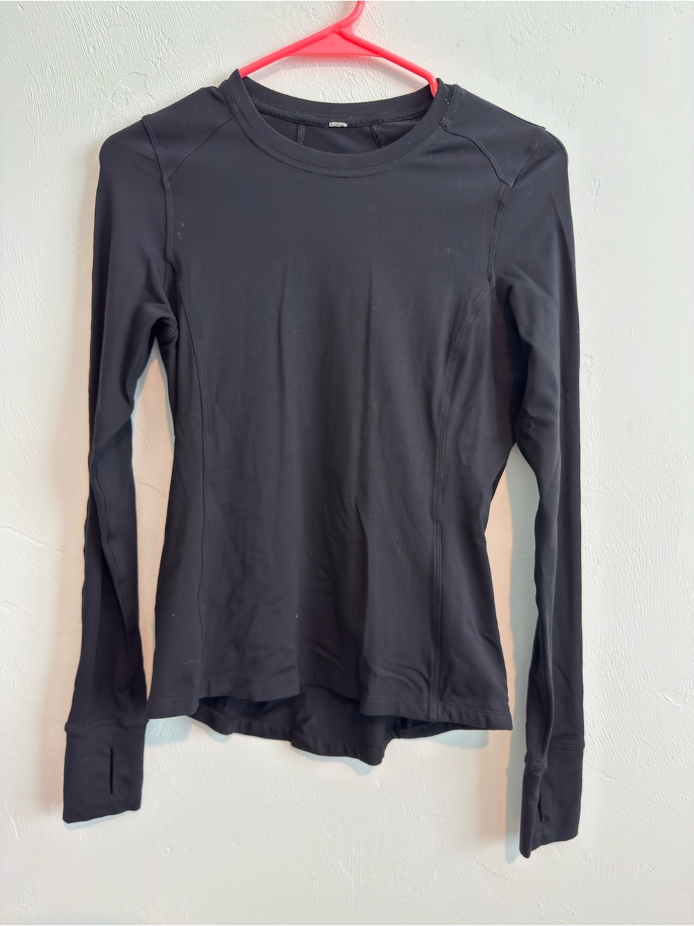 CRZ YOGA Black Long Sleeve Athletic Top with Thumb Holes S